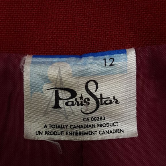 Vintage Paris Star Women sz 12 Blazer Red Made in Canada 🇨🇦 totally Canadian - Picture 7 of 8